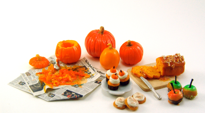 A Miniature Halloween Preview: Carving Pumpkins, Candy Apples and More