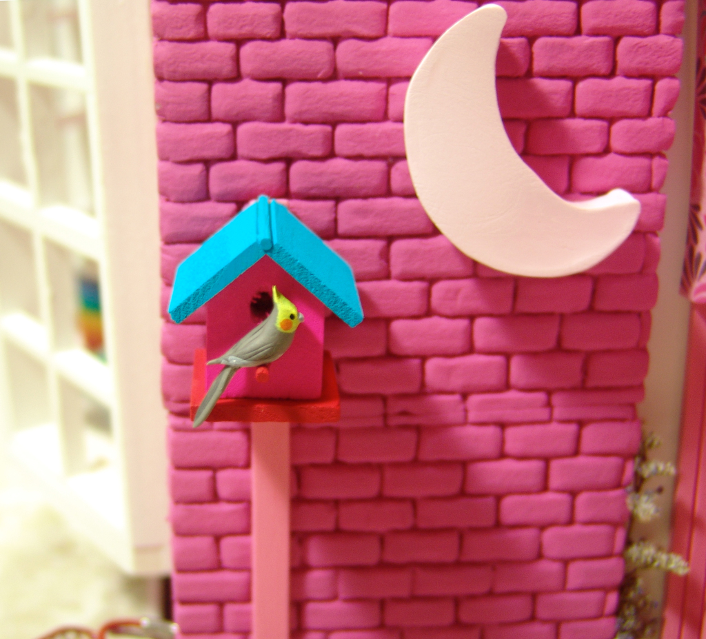 Dollhouse miniature bird house 