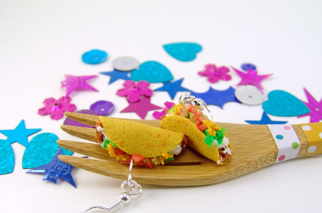 Taco earrings by The Mouse Market