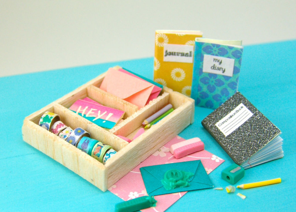 dollhouse miniature stationery set from The Mouse Market