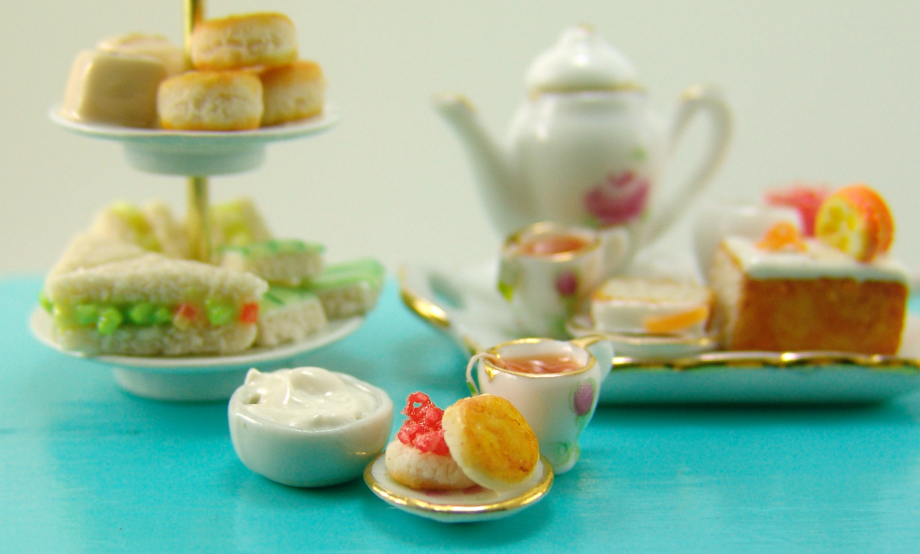 miniature tea party foods