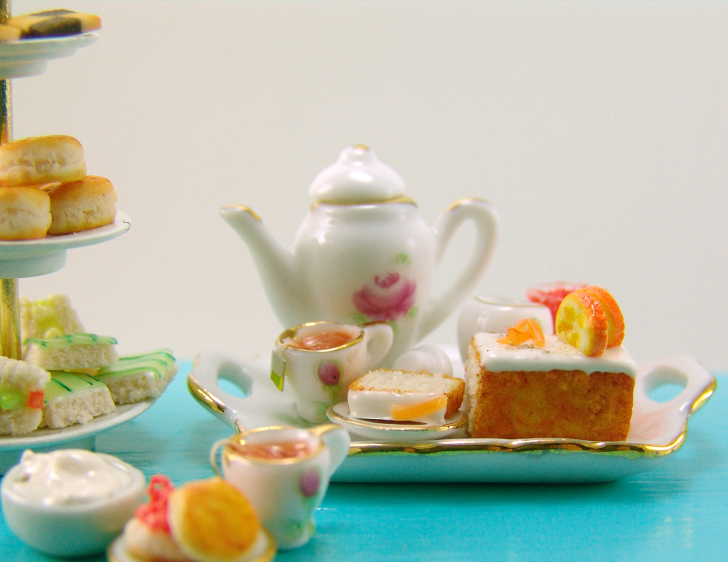 miniature tea party foods