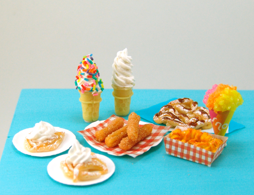 Polymer clay foods in one inch scale by The Mouse Market