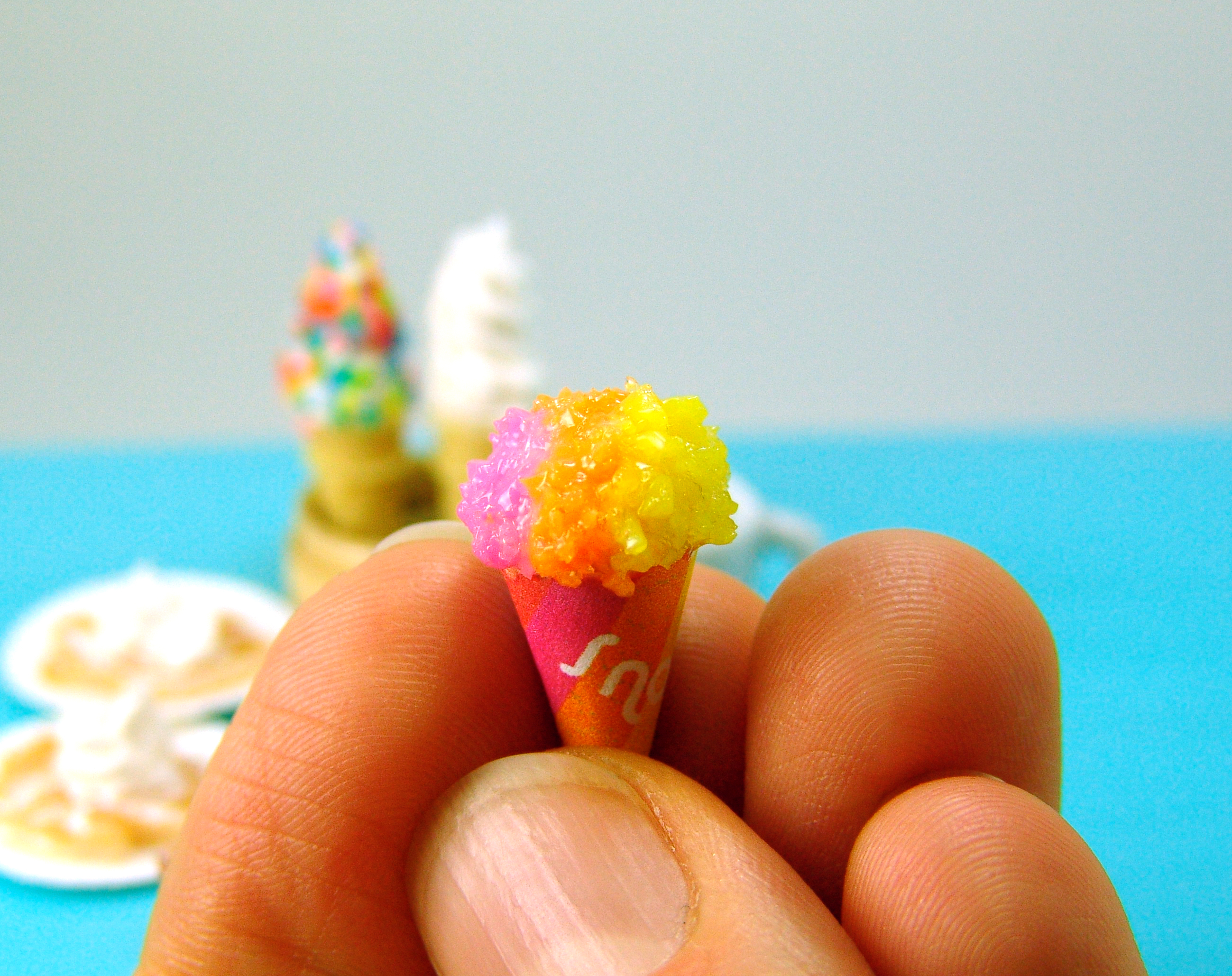 A Dollhouse Miniature Snow Cone Gone Wrong