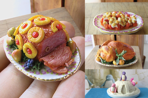 sculpting miniature holiday foods tutorial