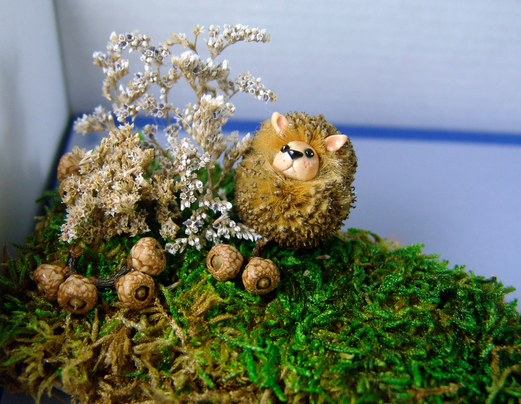 Miniature hedgehog seed ball by The Mouse Market