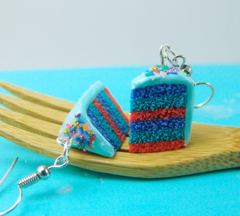 Pool Party Cake Earrings by The Mouse Market