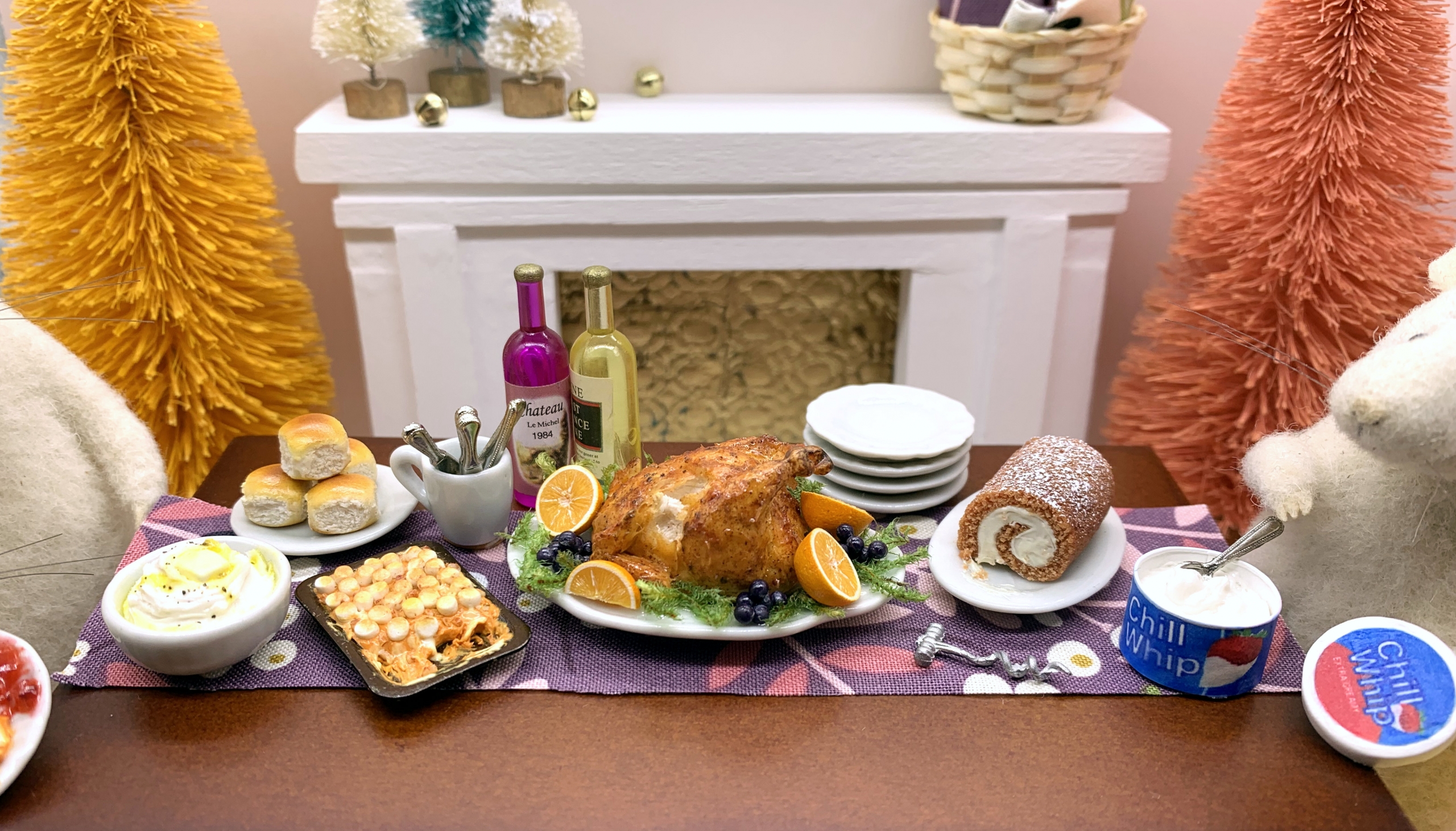 Dollhouse Miniature Thanksgiving Dinner